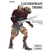 Paper Miniatures: Lizardman Tribe Set