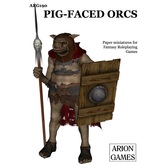 Paper Miniatures: Pig Faced Orcs Set