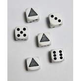 Eye in Pyramid Dice Set (White 16mm)