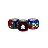 Rainbow Meeple d6 Dice Set