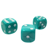 The Fantasy Trip: 14mm Teal d6 Dice Set