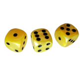 The Fantasy Trip: 14mm Yellow d6 Dice Set