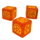 Translucent Orange Glitter Halloween d6 Dice