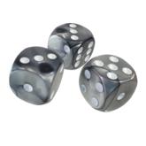 The Fantasy Trip: 14mm Silver d6 Dice Set