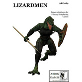 Paper Miniatures: Lizardmen Set