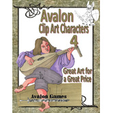 Avalon Clip Art Characters, Halfling Bard