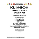 Federation Commander: Klingon Ship Card Pack #2